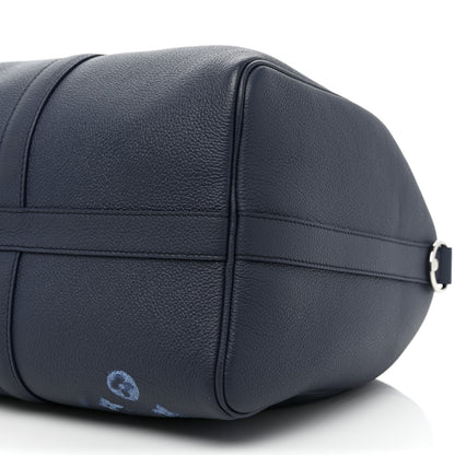 Louis Vuitton Monogram Ink Watercolor Keepall Bandouliere 40 Blue 7 of 7