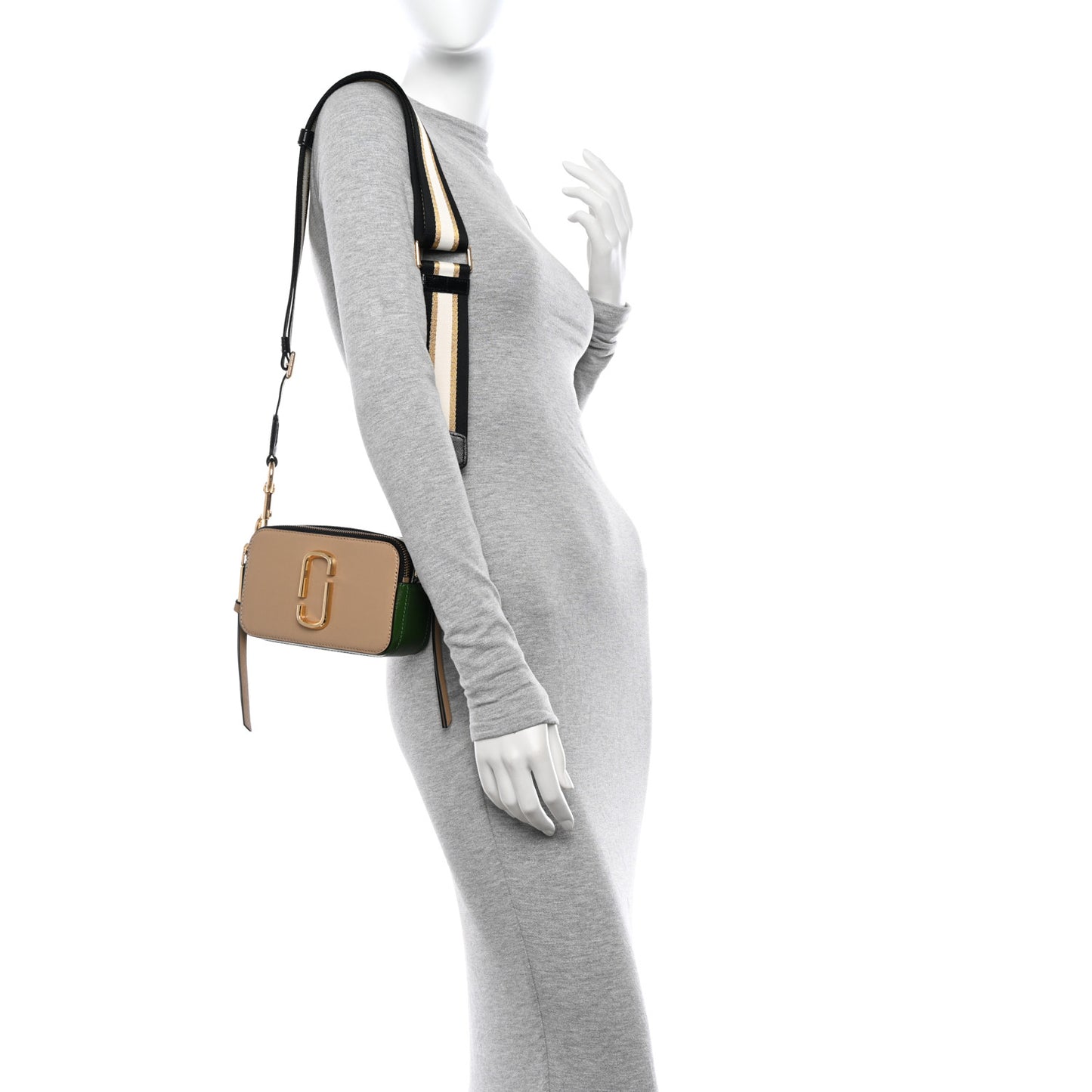 Saffiano Small Snapshot Camera Bag Sand Castle Multicolor