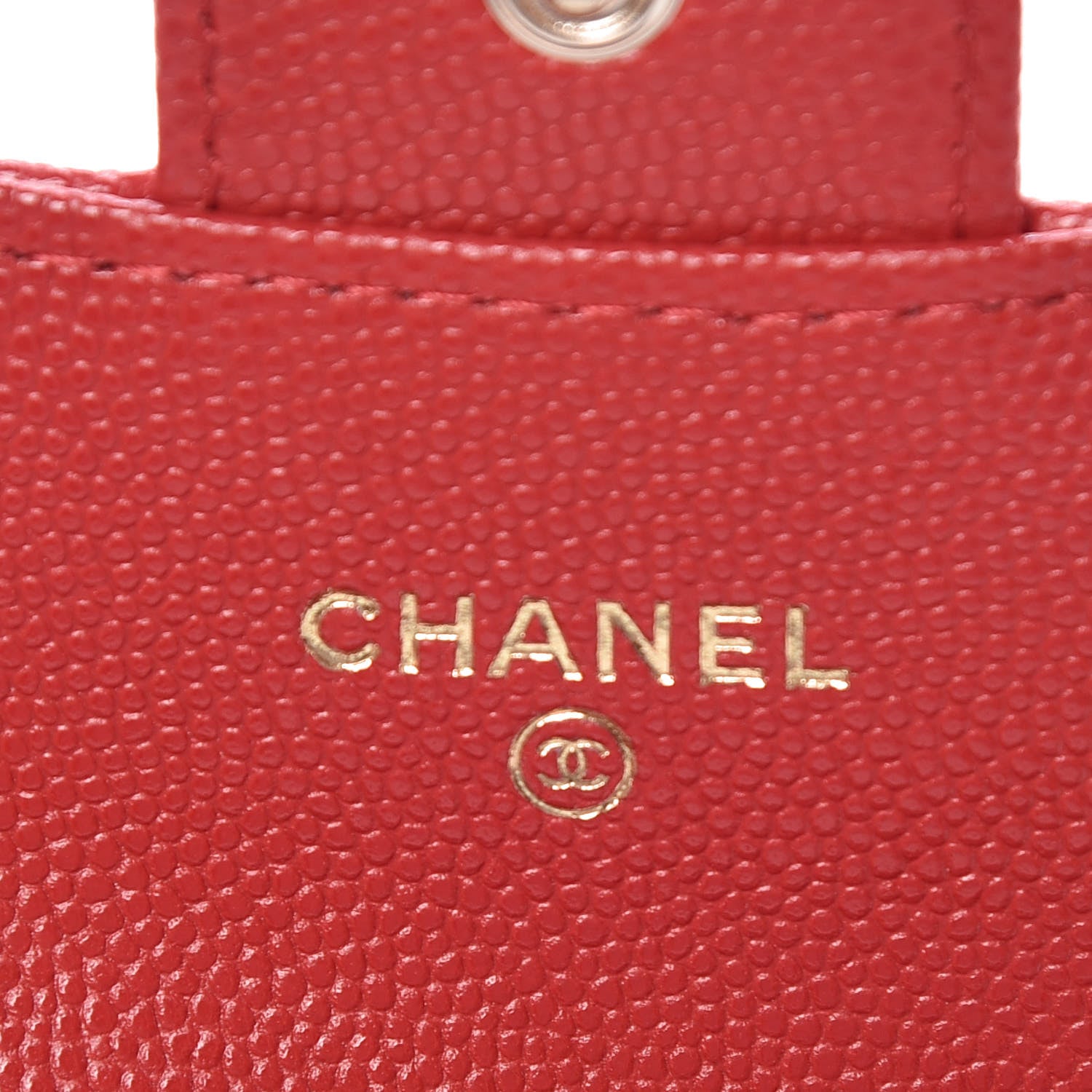 Chanel Caviar Quilted Flap Card Holder Wallet Red 6 of 9
