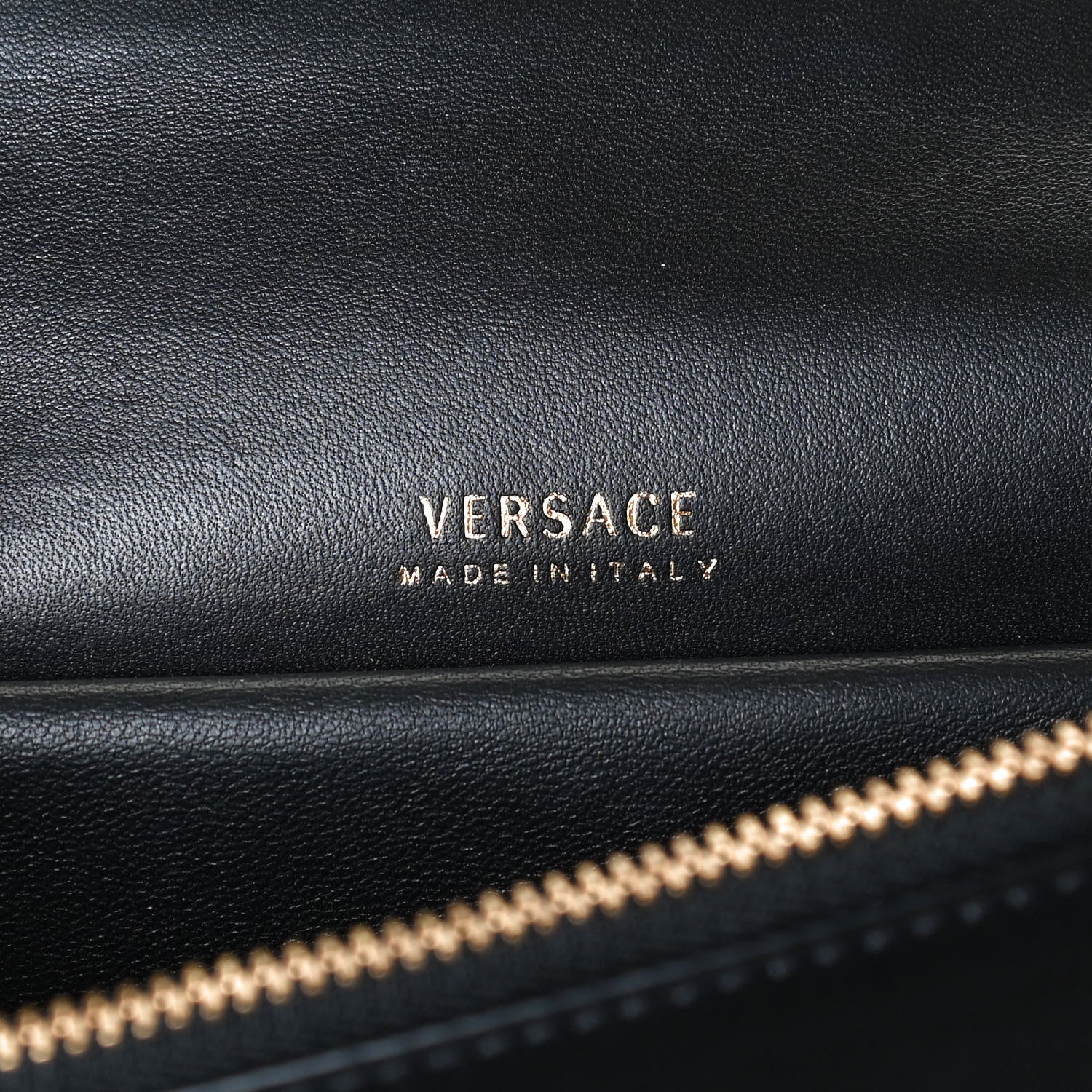 Versace Vitello Barocco Virtus Top Handle Shoulder Bag Black 11 of 17