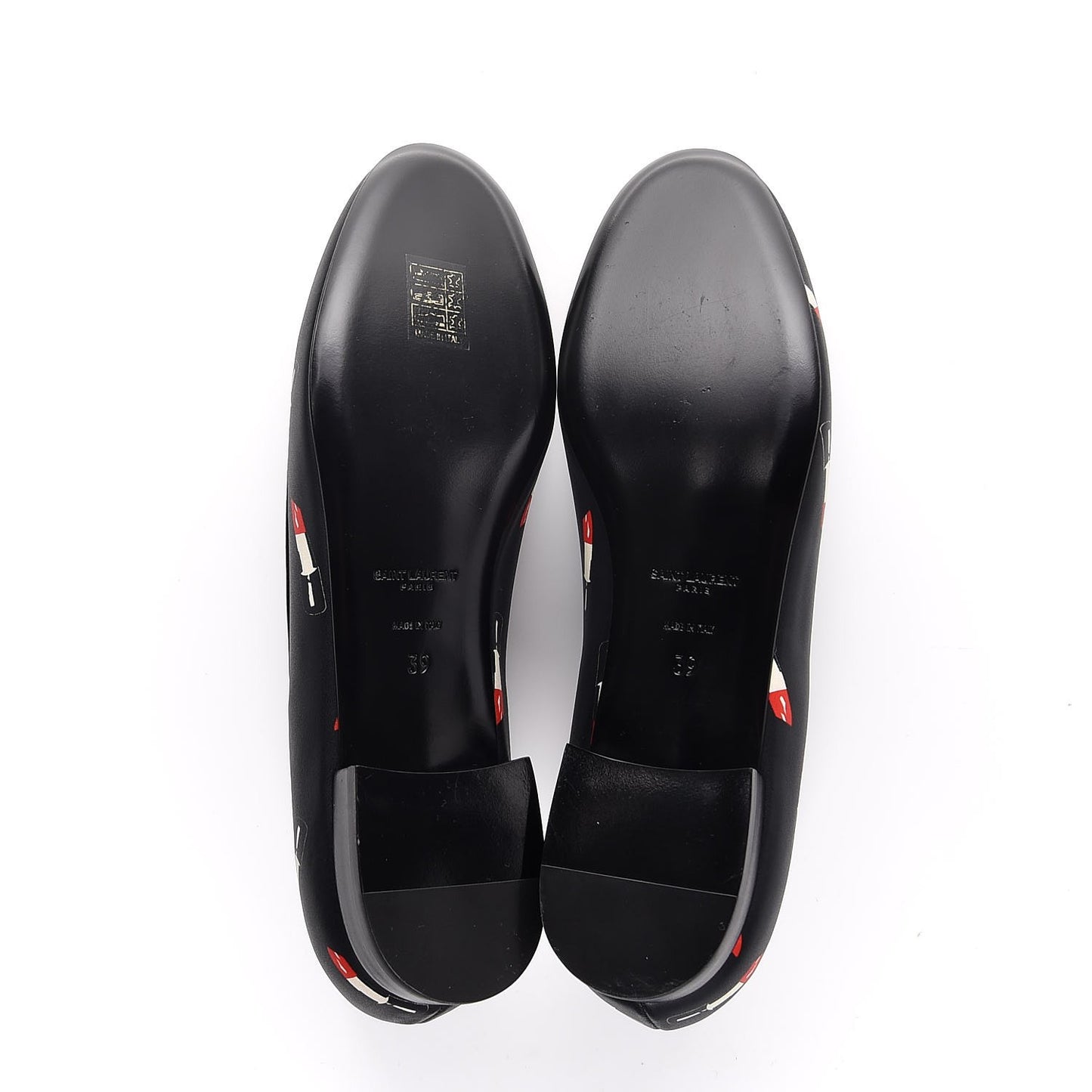 Soft Calfskin Lipstick Print Loafer 39 Black