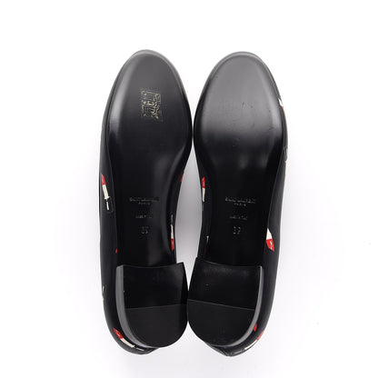 Saint Laurent Soft Calfskin Lipstick Print Loafer 39 Black 5 of 8