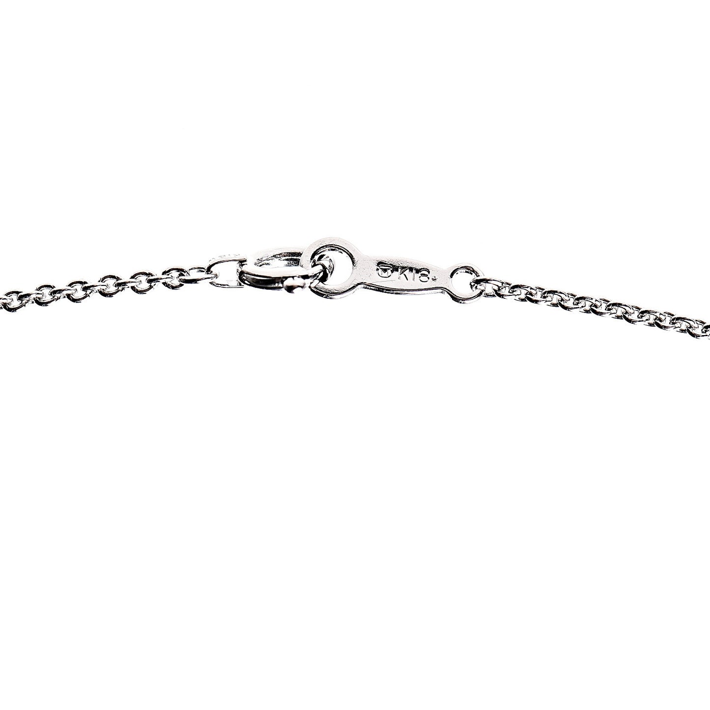 18K White Gold Diamond Akoya Pearl Drop Pendant Necklace