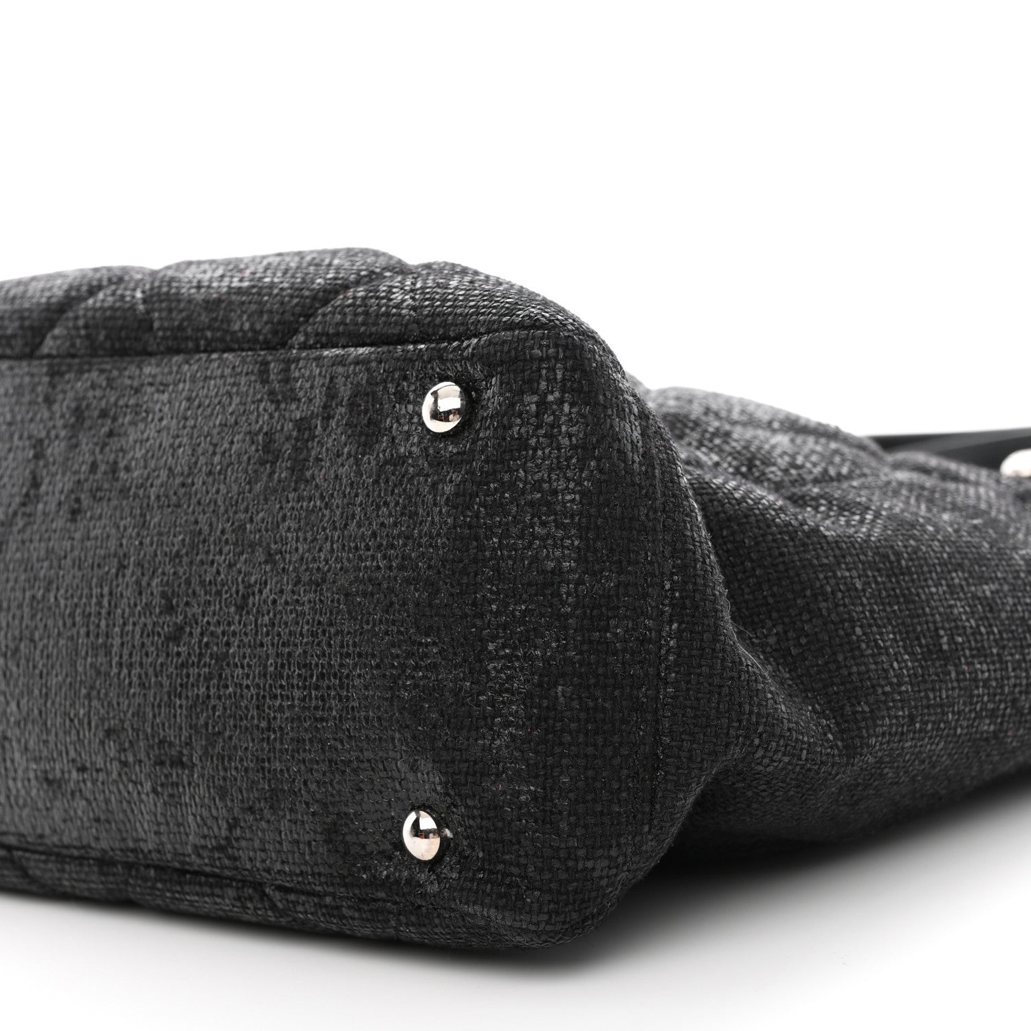 Chanel Coated Canvas Quilted Small Paris Biarritz Tote Black 10 of 10