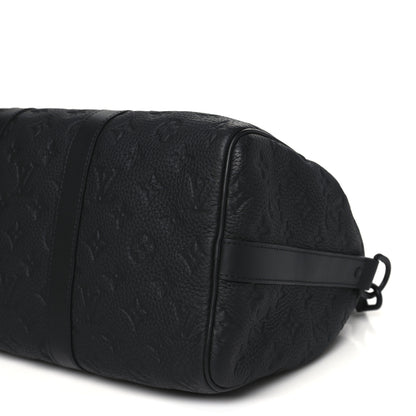 Louis Vuitton Monogram Taurillon Keepall Bandouliere 35 Black 9 of 9