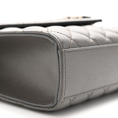 Saint Laurent Grain De Poudre Textured Mixed Matelasse Medium Triquilt Monogram Satchel Earth 9 of 11