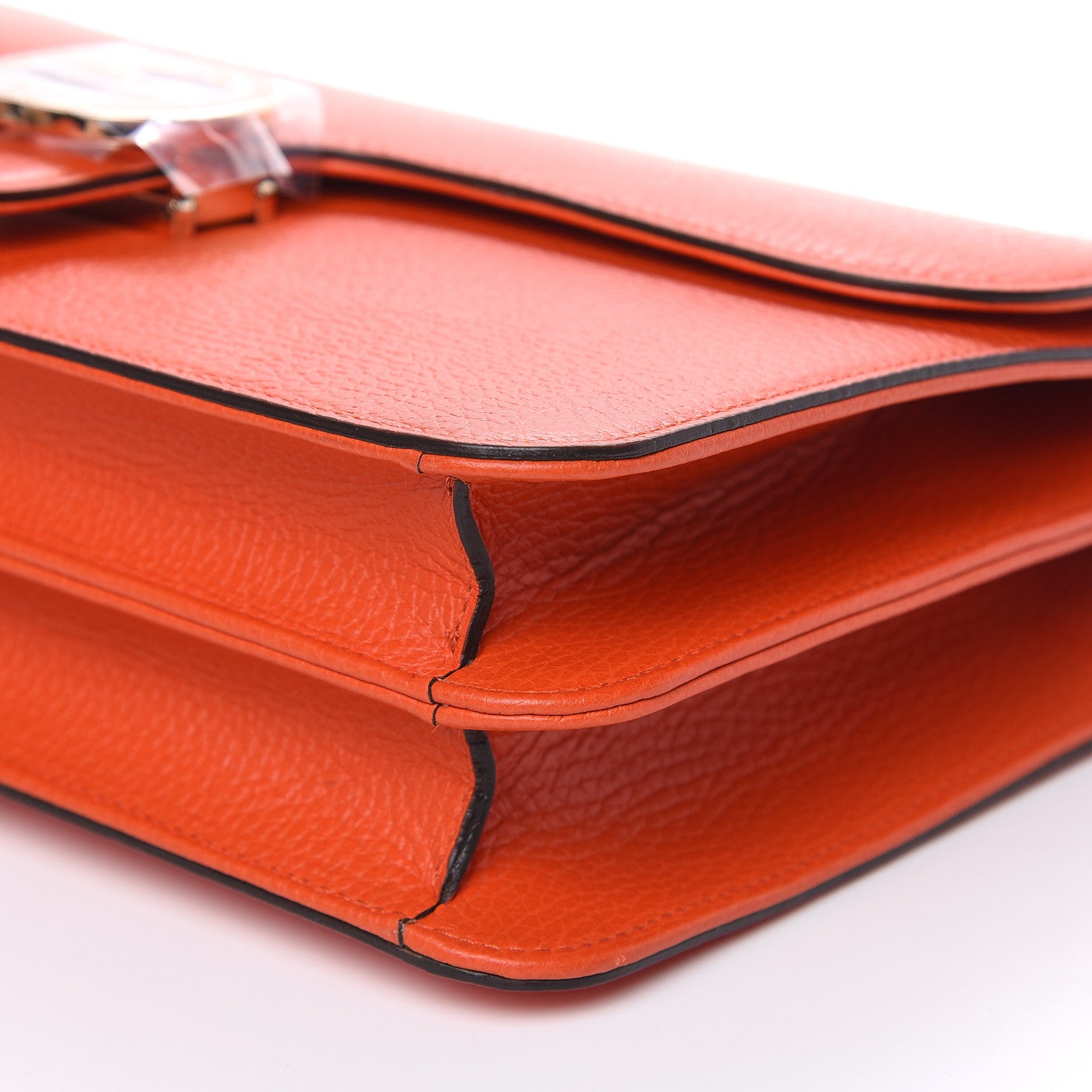 Gucci Dollar Calfskin Interlocking G Shoulder Bag Sun Orange 9 of 9