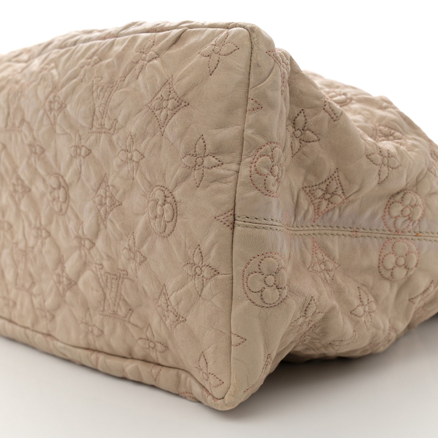Louis Vuitton Lambskin Olympe Stratus GM Beige 9 of 17
