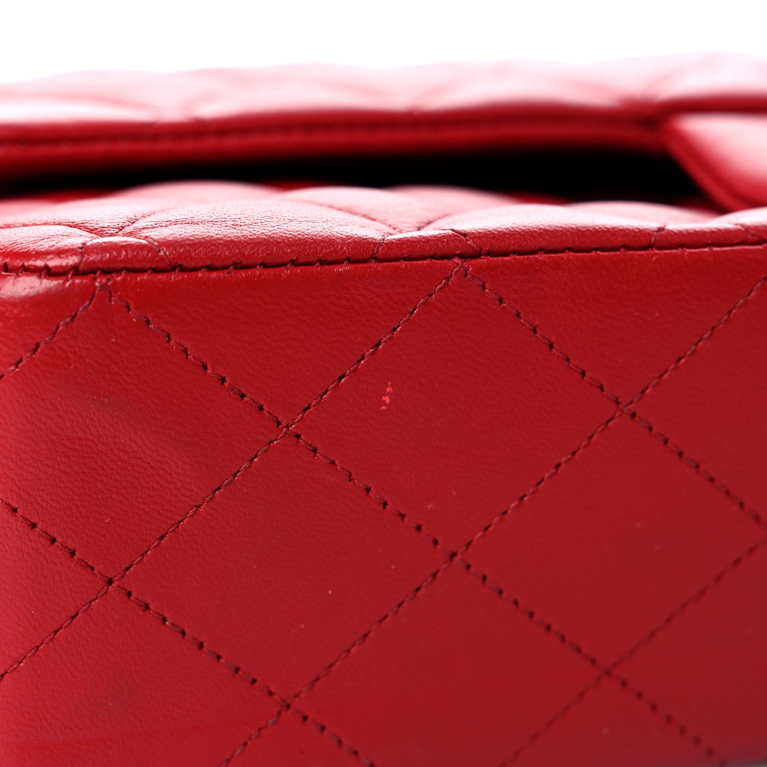 Chanel Lambskin Quilted Medium Double Flap Red 18 of 20