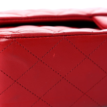 Chanel Lambskin Quilted Medium Double Flap Red 18 of 20