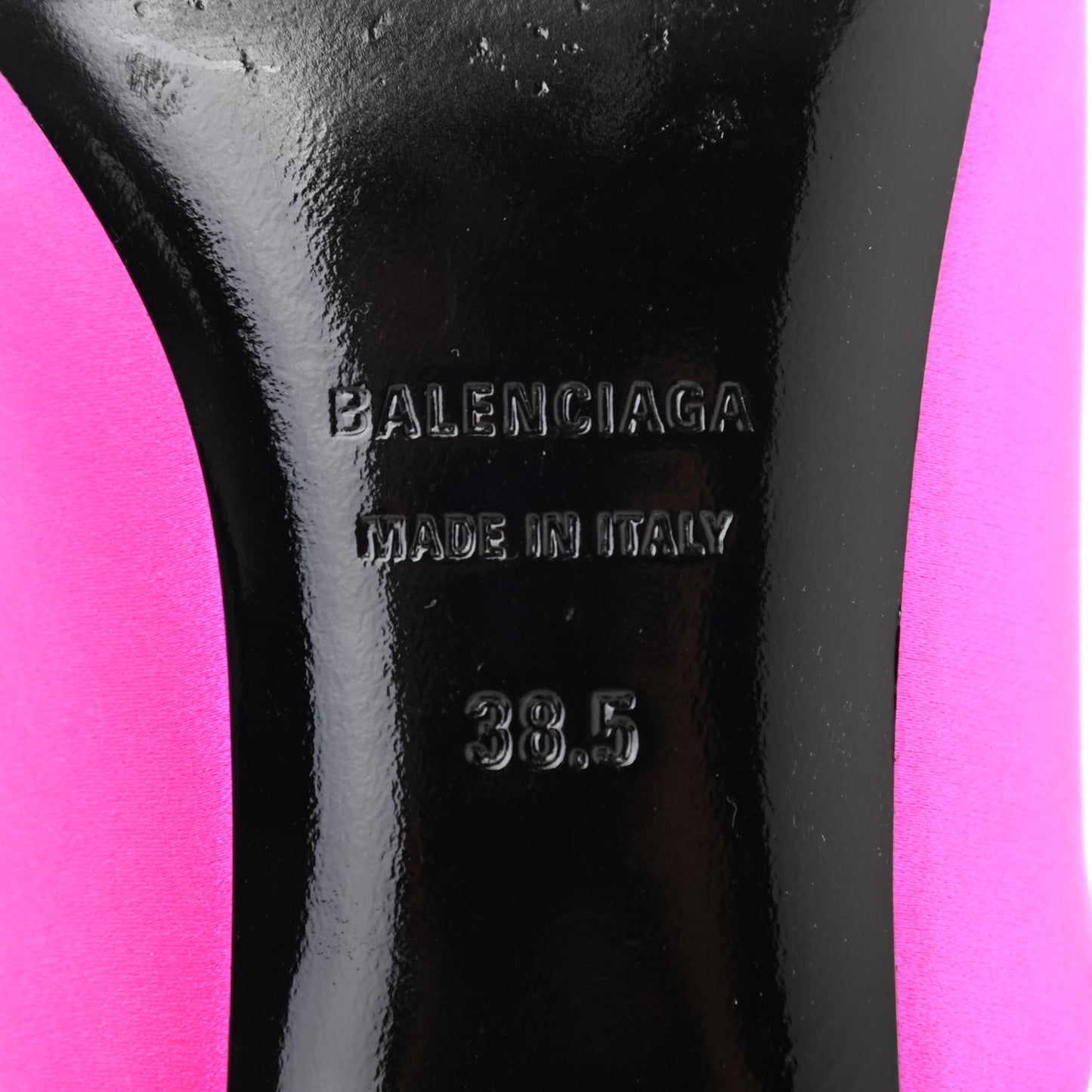 Satin Pointed Toe Knife 40mm Mules 38.5 Rose Fuchsia