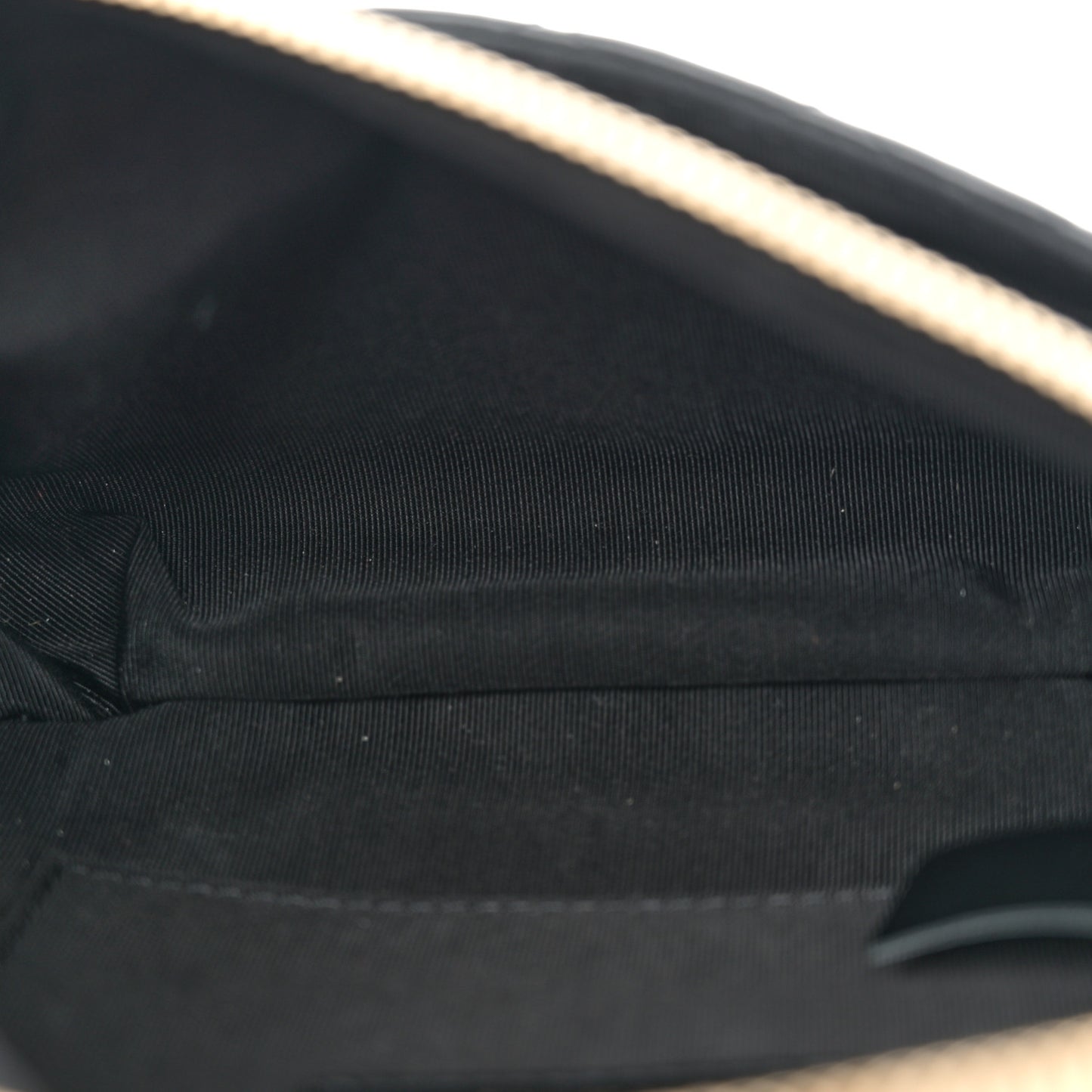 Crumpled Glazed Lambskin Quilted Waist Bag Fanny Pack Black