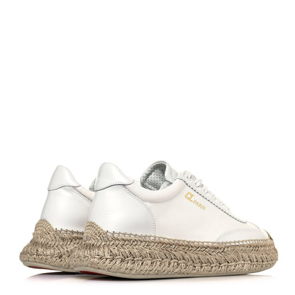 Christian Louboutin Toile Calfskin Espasneak Flat Sneaker 40 Ivory 4 of 8