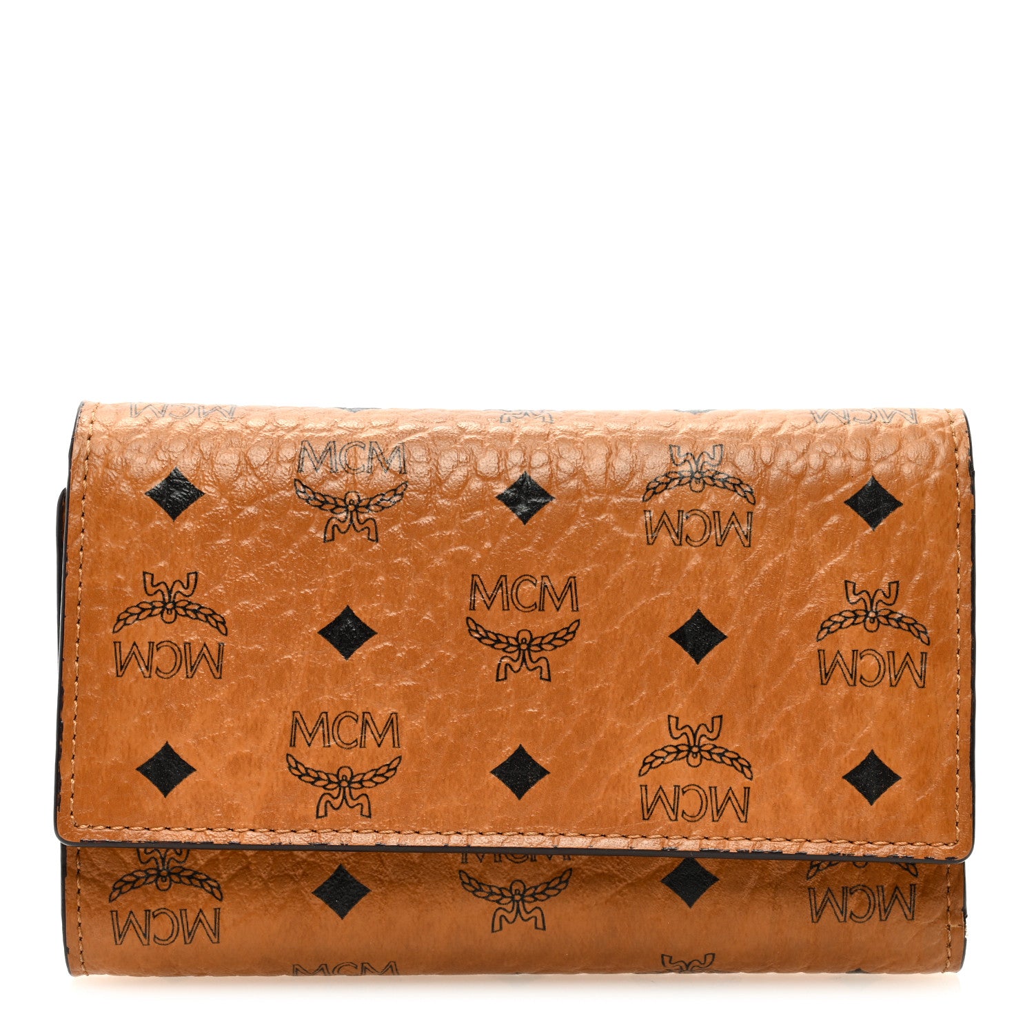MCM Visetos Tri-Fold Wallet Cognac 1 of 6
