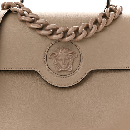 Versace Grained Calfskin La Medusa Bag Taupe 7 of 12