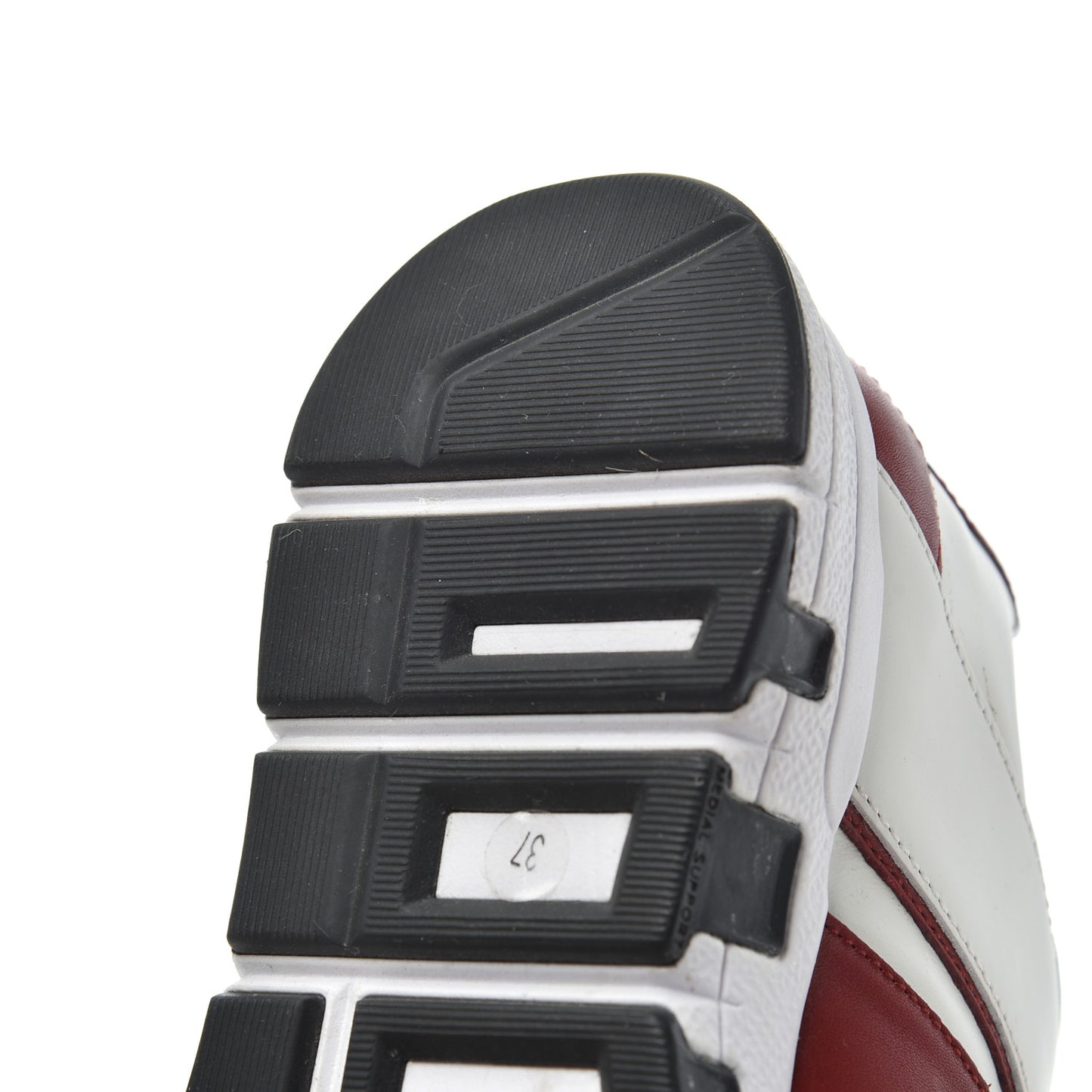 Calfskin Womens Interlocking G Sneakers 37 White Rosso