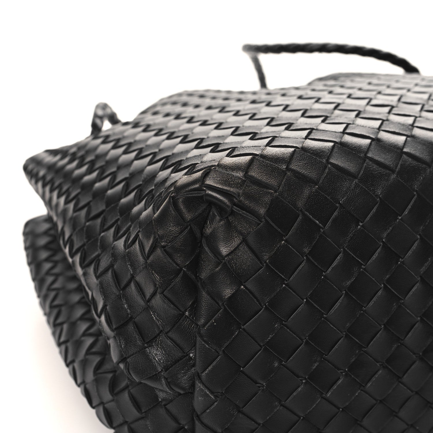 Bottega Veneta Nappa Intrecciato Large Andiamo Shoulder Bag Black 10 of 11
