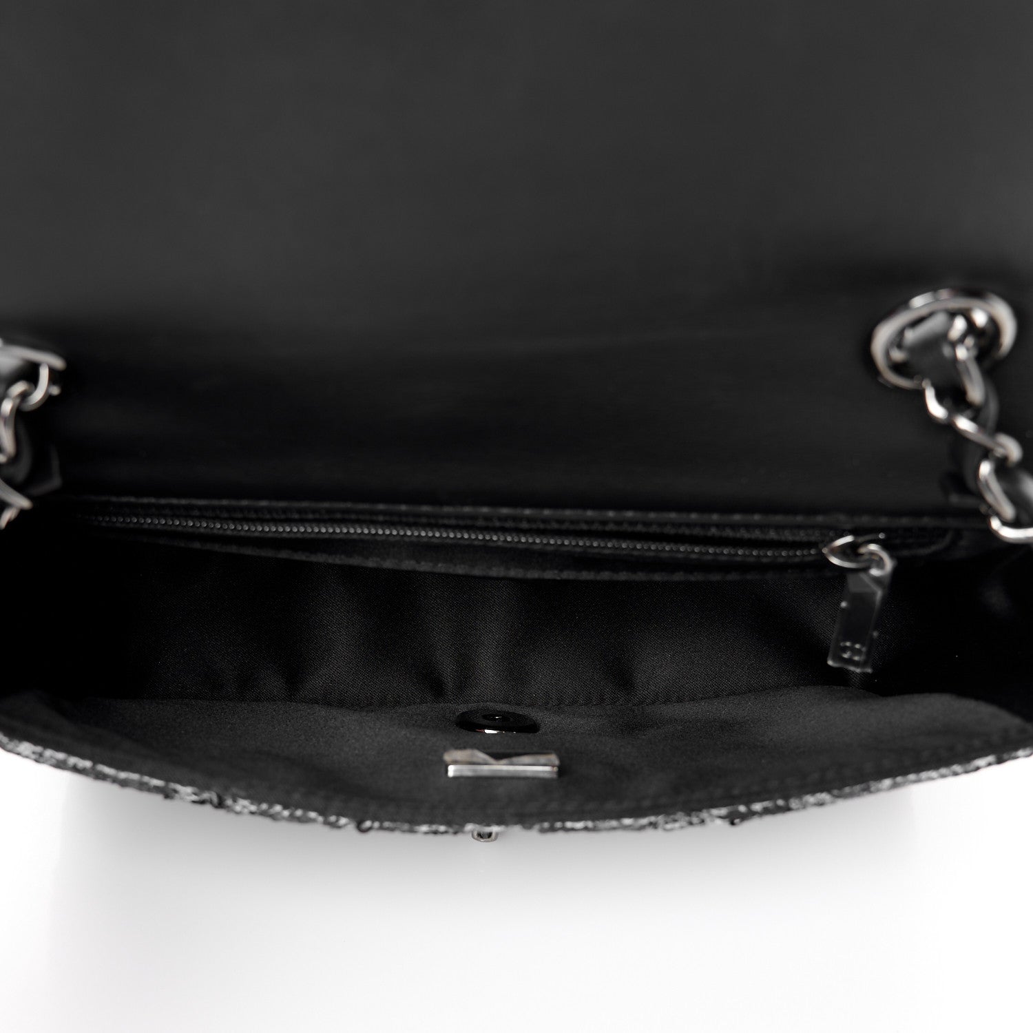 Chanel Sequin Mini Rectangular Single Flap Black 6 of 12