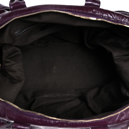 Saint Laurent Textured Patent Medium Easy Sac Purple 4 of 15