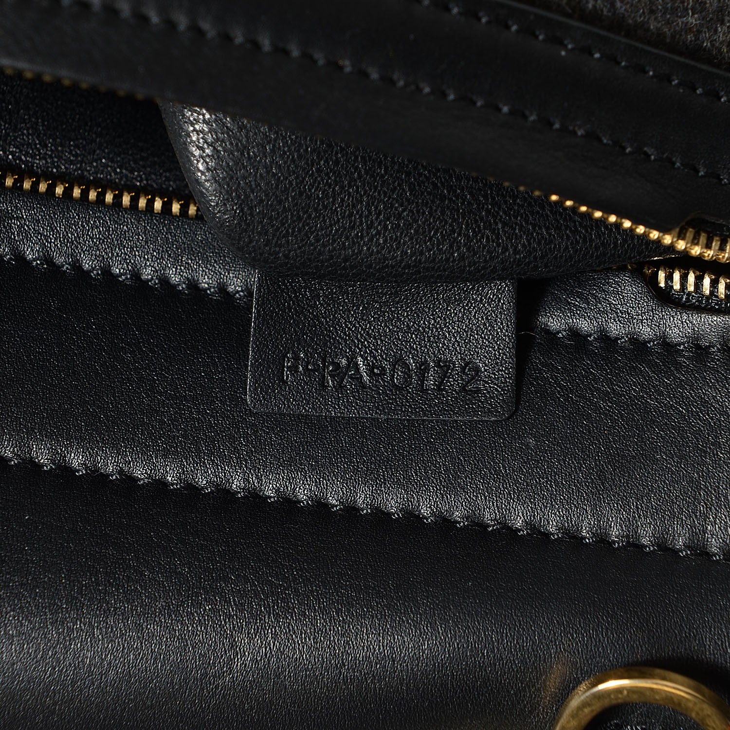 Celine Smooth Calfskin Felt Medium Trapeze Dark Grey 7 of 9