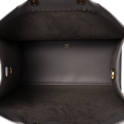 Fendi Vitello King Plexiglass Logo Embossed Large Fendi Sunshine Shopper Tote Moon 5 of 12