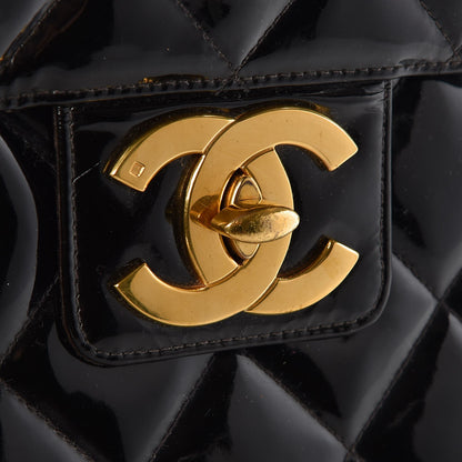 Chanel Patent Quilted Briefcase Laptop Bag Black 16 of 16