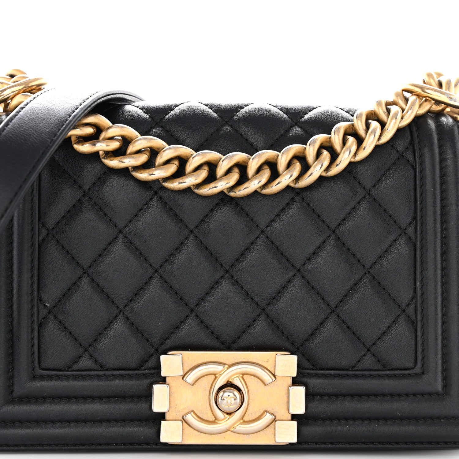 Chanel Lambskin Quilted Small Boy Flap Black 8 of 10