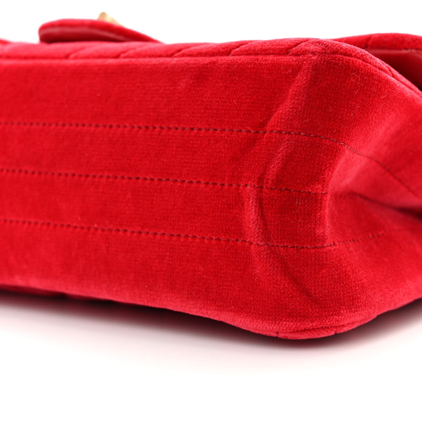 Velvet Chevron Quilted 2.55 Reissue 225 Flap Red