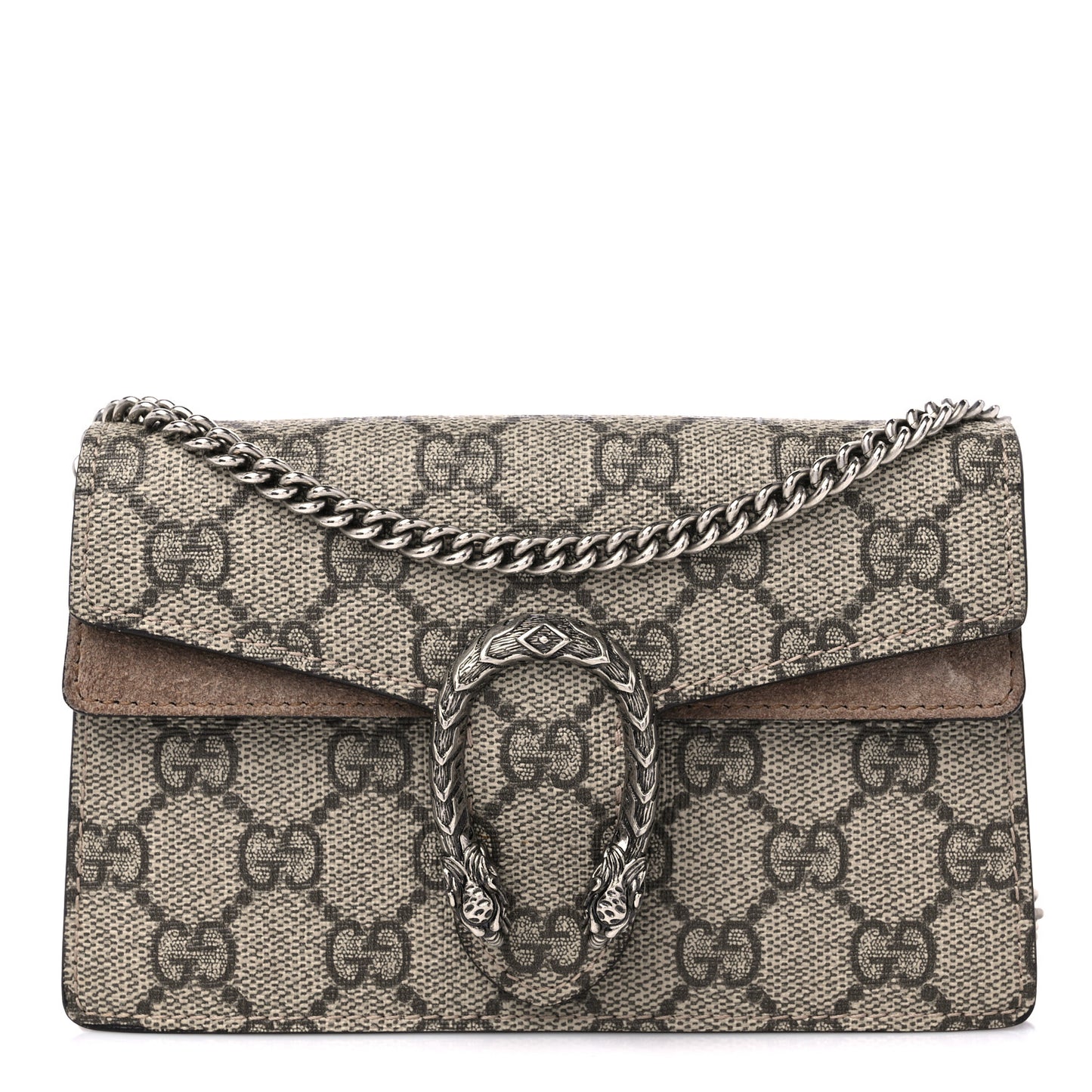 GG Supreme Monogram Super Mini Dionysus Shoulder Bag Taupe