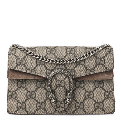 Gucci GG Supreme Monogram Super Mini Dionysus Shoulder Bag Taupe 1 of 8