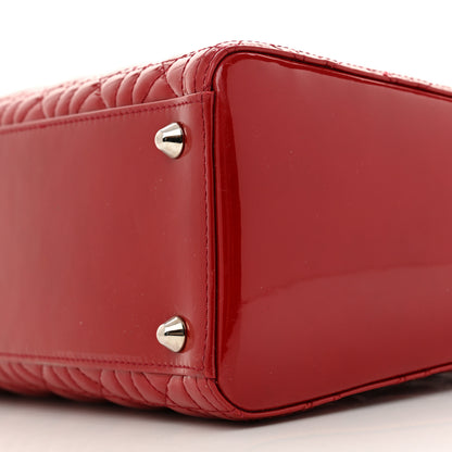 Christian Dior Patent Cannage Large Lady Dior Red 10 of 13