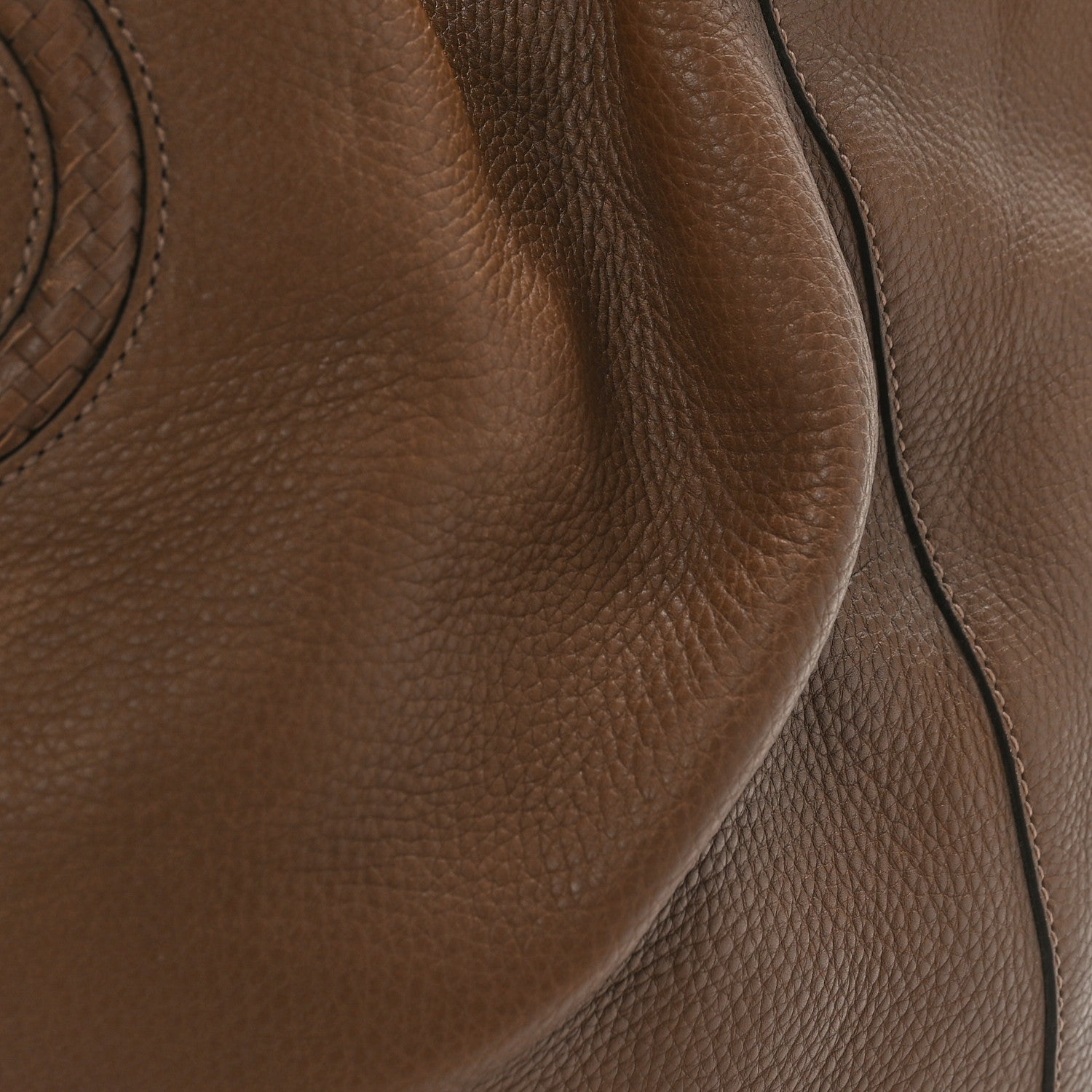Gucci Pebbled Calfskin Medium Twill Tote Brown 12 of 14