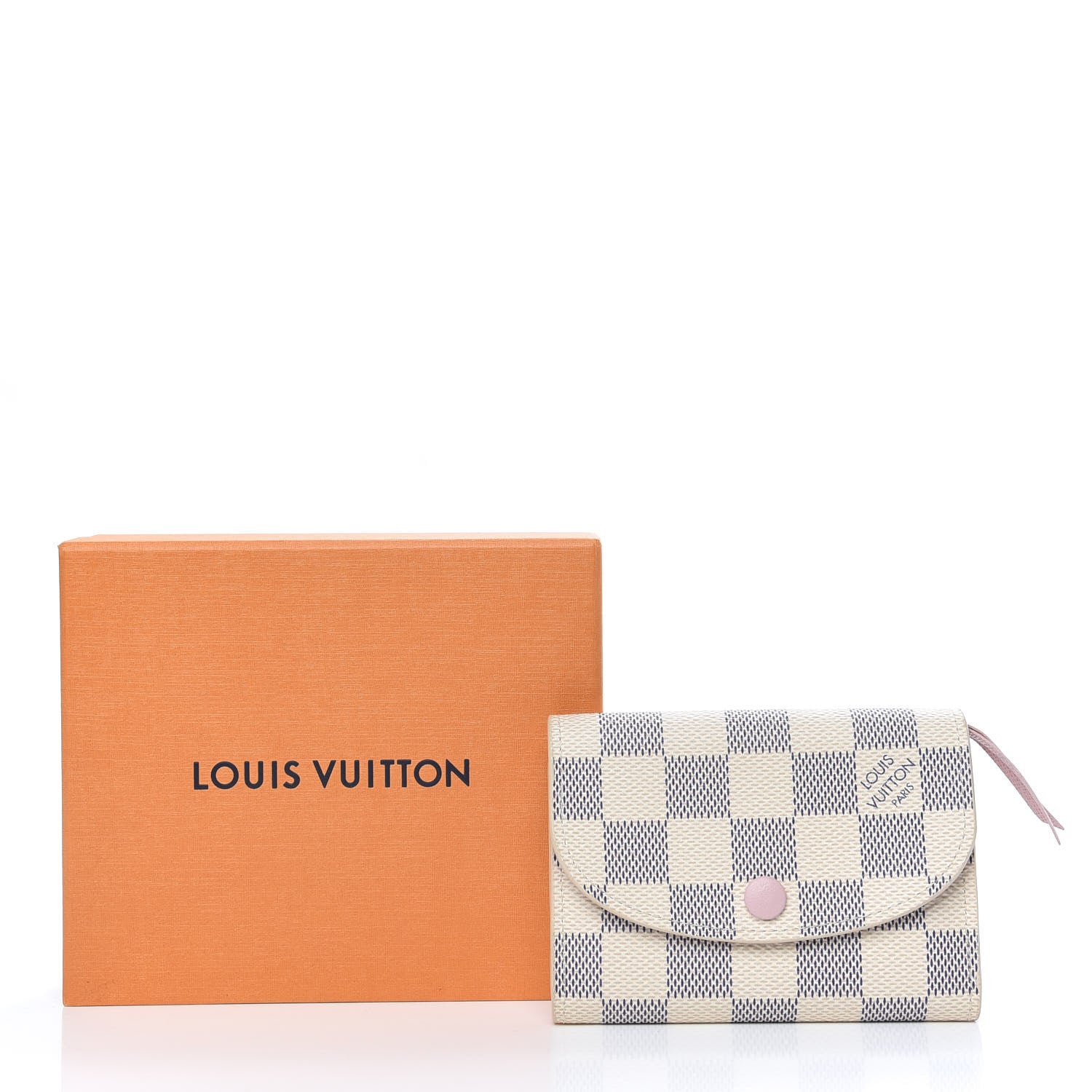 Louis Vuitton Damier Azur Rosalie Coin Purse Rose Ballerine 7 of 7