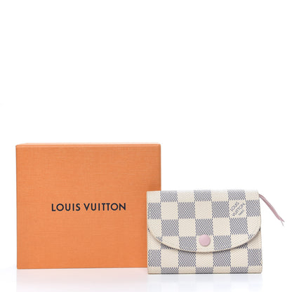 Louis Vuitton Damier Azur Rosalie Coin Purse Rose Ballerine 7 of 7
