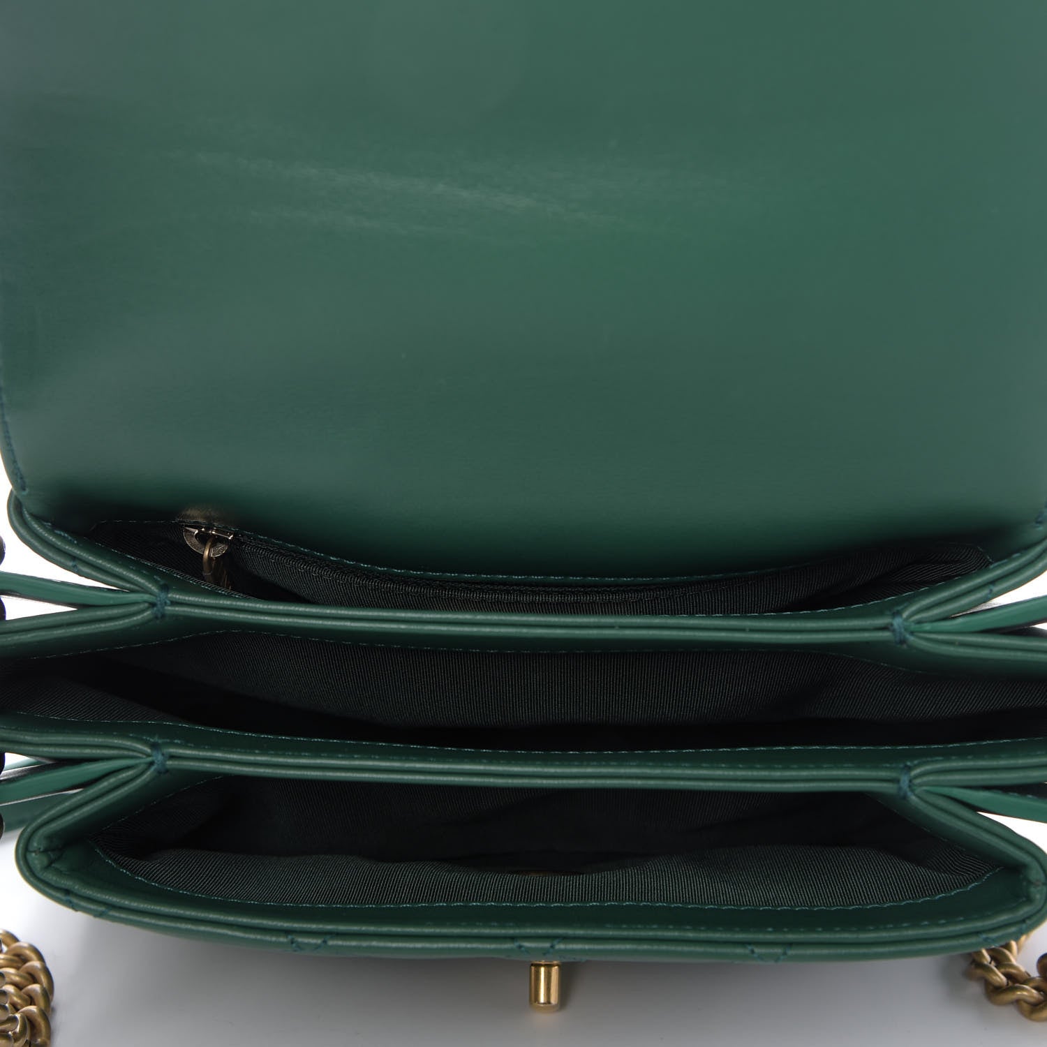 Chanel Calfskin Quilted Envelope Flap Green 5 of 9