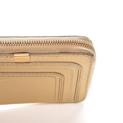 Chloe Grained Calfskin Marcie Long Zip Around Wallet Beige 10 of 11