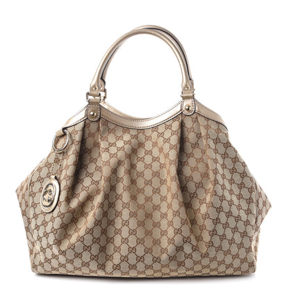 Gucci Monogram Large Sukey Tote Champagne 1 of 10