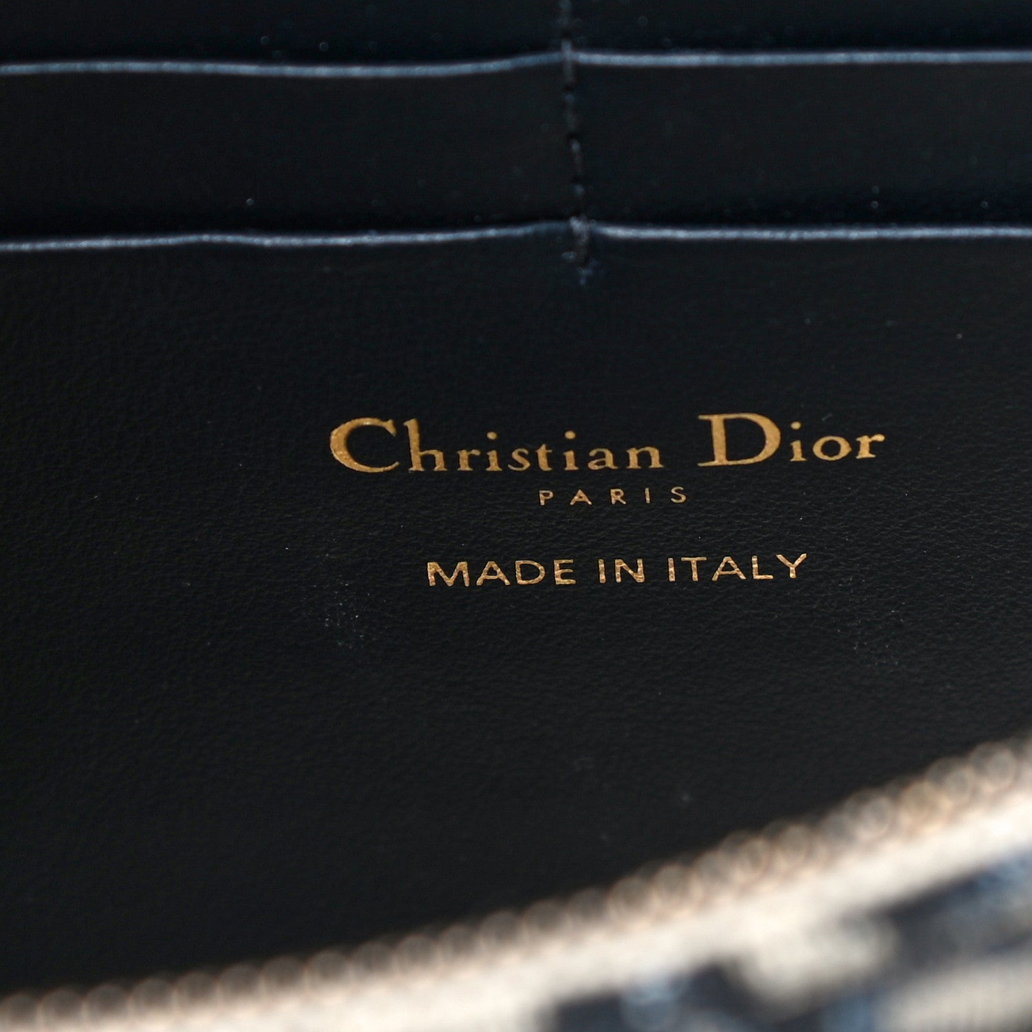 Christian Dior Oblique Saddle Chain Pouch Blue 6 of 16