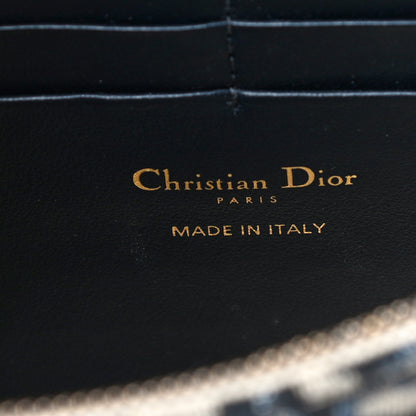 Christian Dior Oblique Saddle Chain Pouch Blue 6 of 16