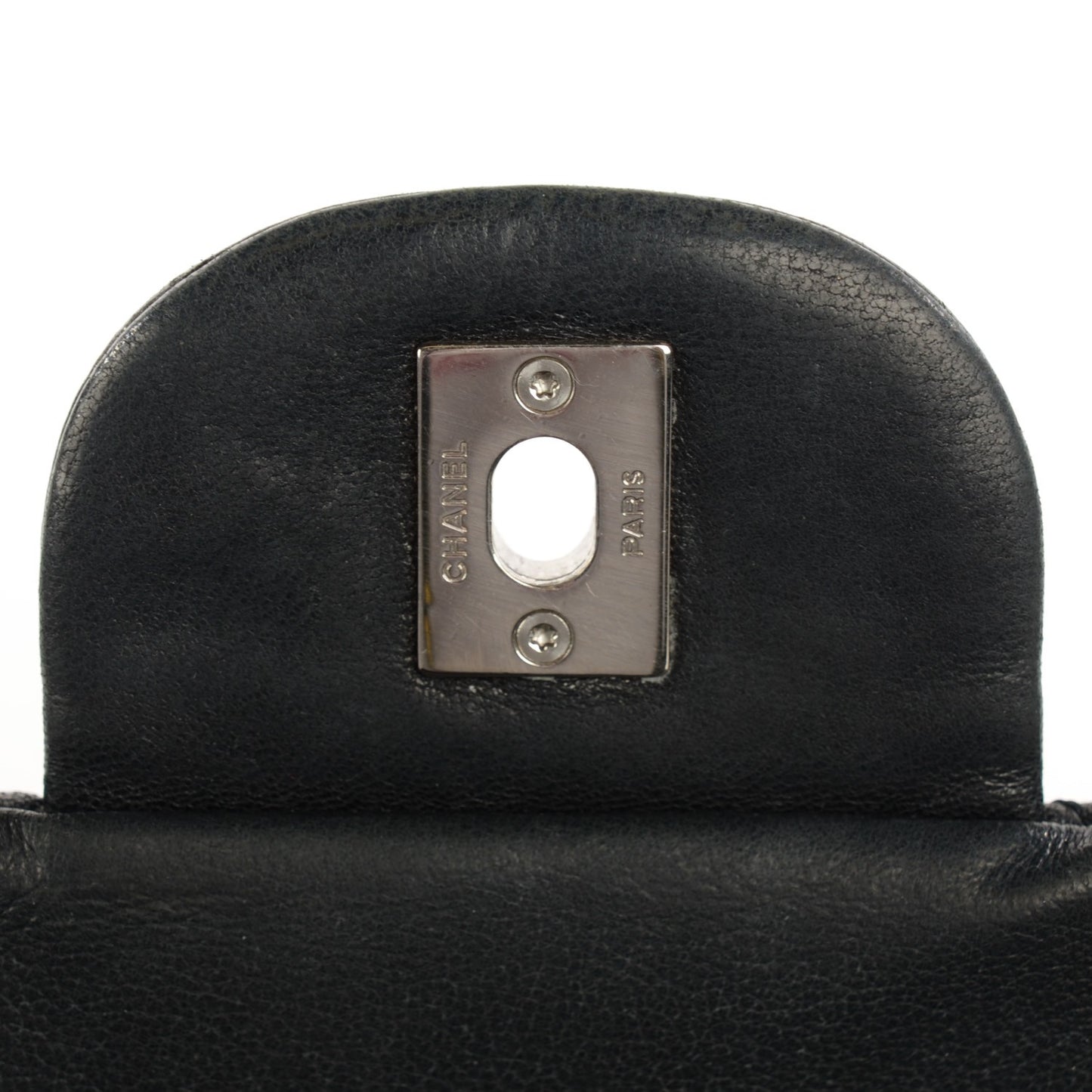 Washed Lambskin Quilted Jumbo Single Flap Bijoux Chain Black