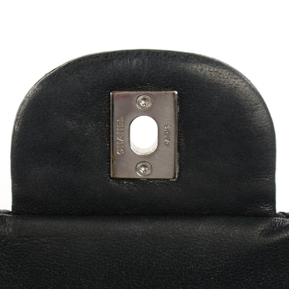Chanel Washed Lambskin Quilted Jumbo Single Flap Bijoux Chain Black 8 of 9