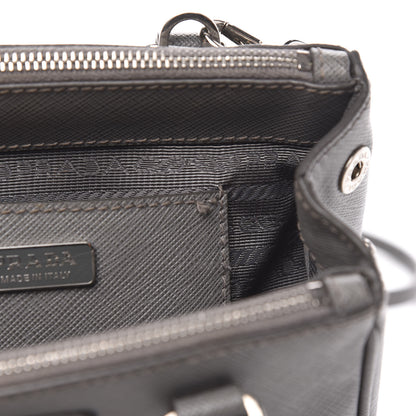 Prada Saffiano Micro Galleria Double Zip Tote Marmo 10 of 11