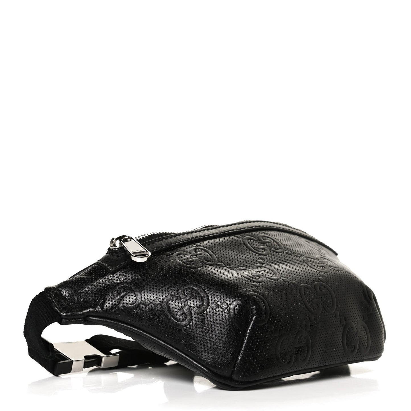 Calfskin GG Tennis Embossed Belt Bag Black