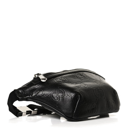 Gucci Calfskin GG Tennis Embossed Belt Bag Black 3 of 13