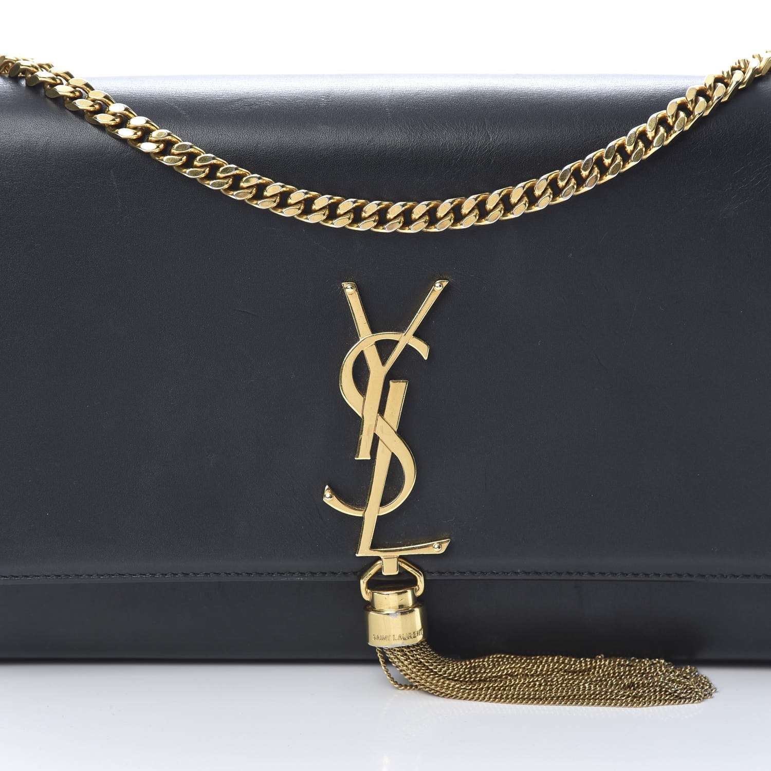 Saint Laurent Smooth Calfskin Medium Classic Monogram Kate Tassel Satchel Black 7 of 15