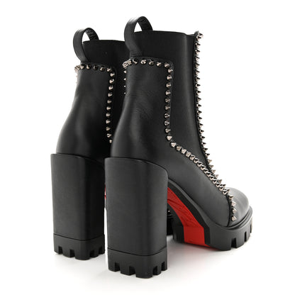 Christian Louboutin Nappa Out Line Spike Lug 100 Boots 38 Black 4 of 9