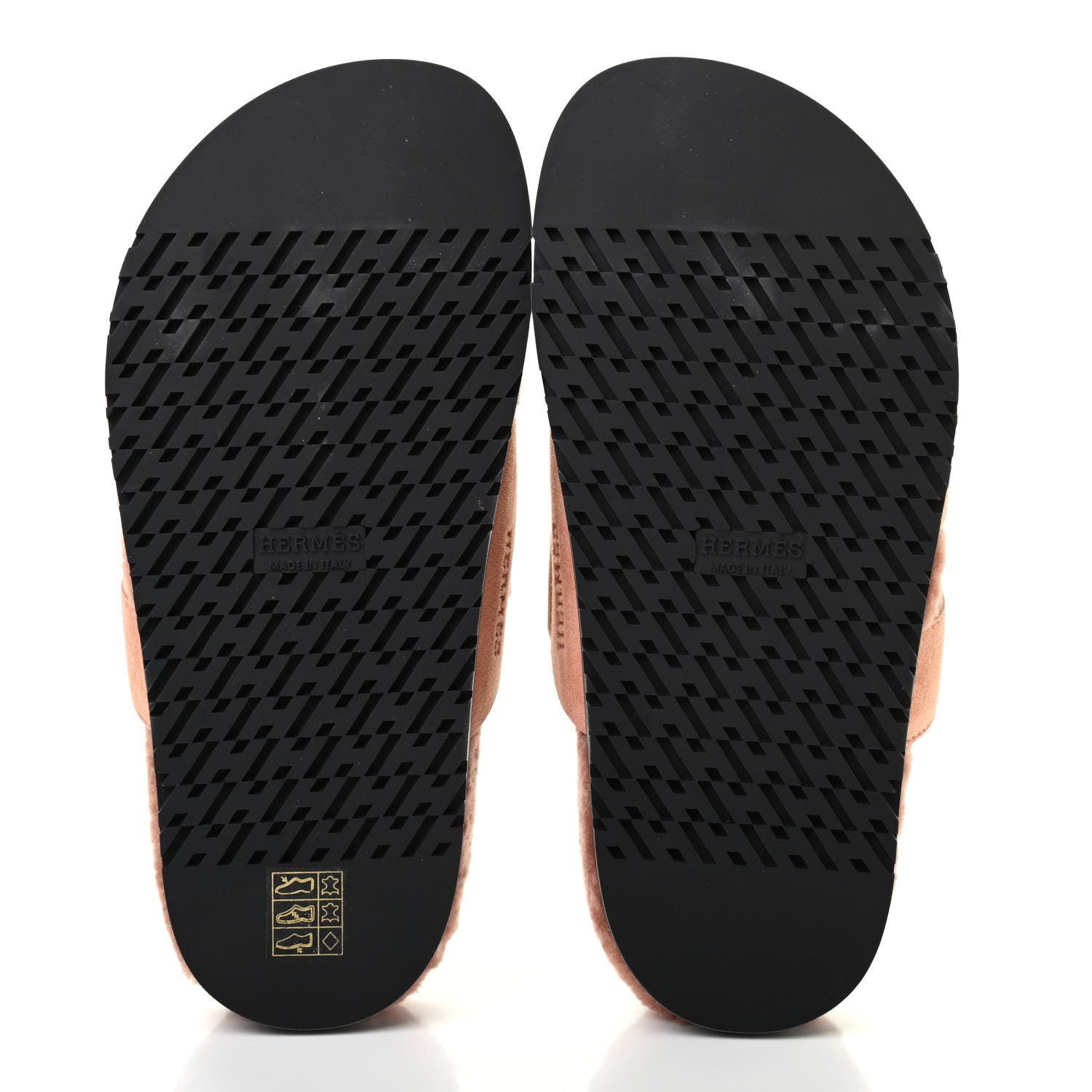 Hermes Suede Goatskin Woolskin Womens Chypre Sandals 36.5 Rose Aube 5 of 8