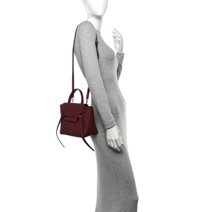 Celine Grained Calfskin Nano Belt Bag Burgundy 2 of 10