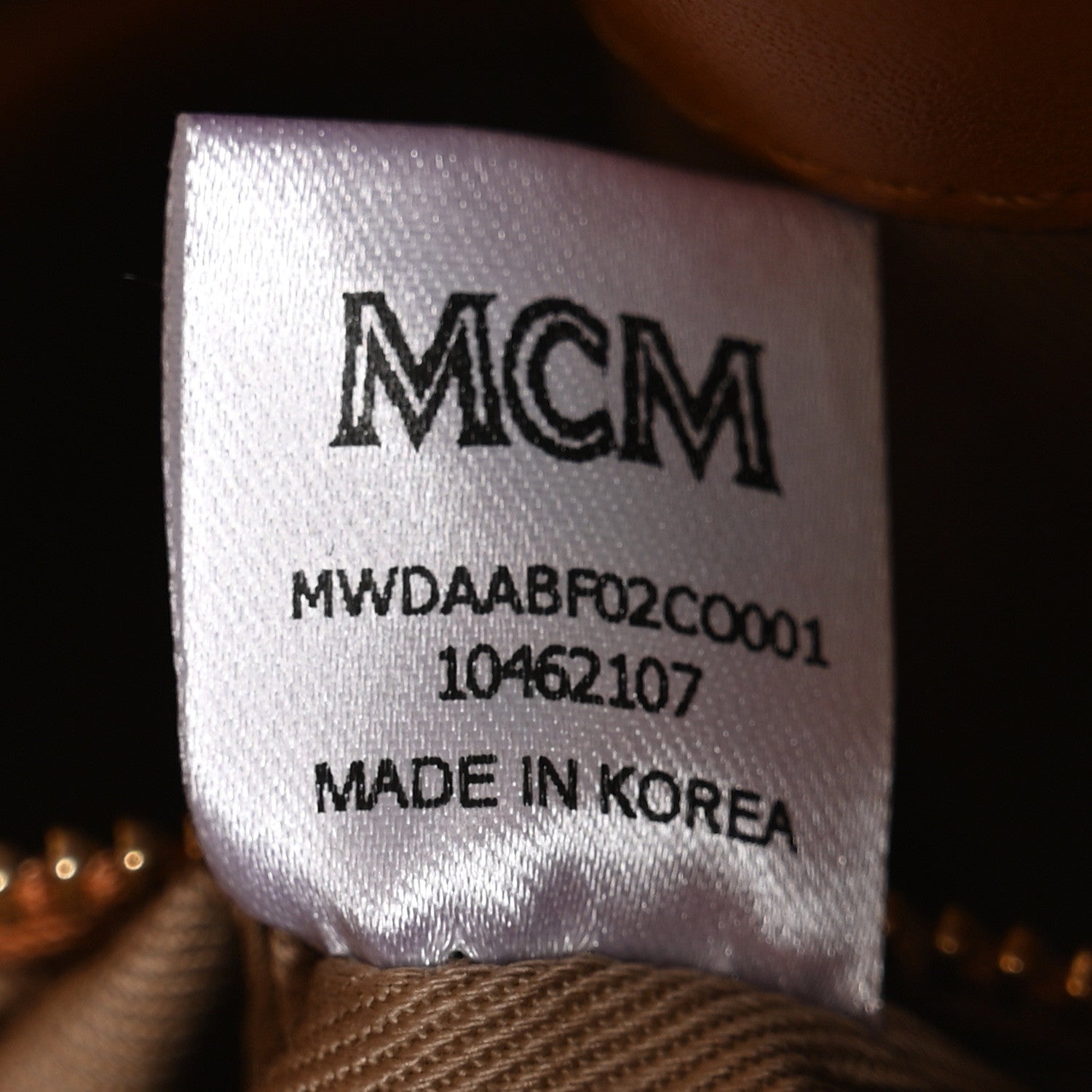 MCM Visetos Small Soft Berlin Drawstring Bucket Bag Cognac 7 of 10