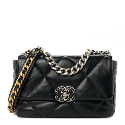 Chanel Lambskin Quilted Medium Chanel 19 Flap Black 1 of 11